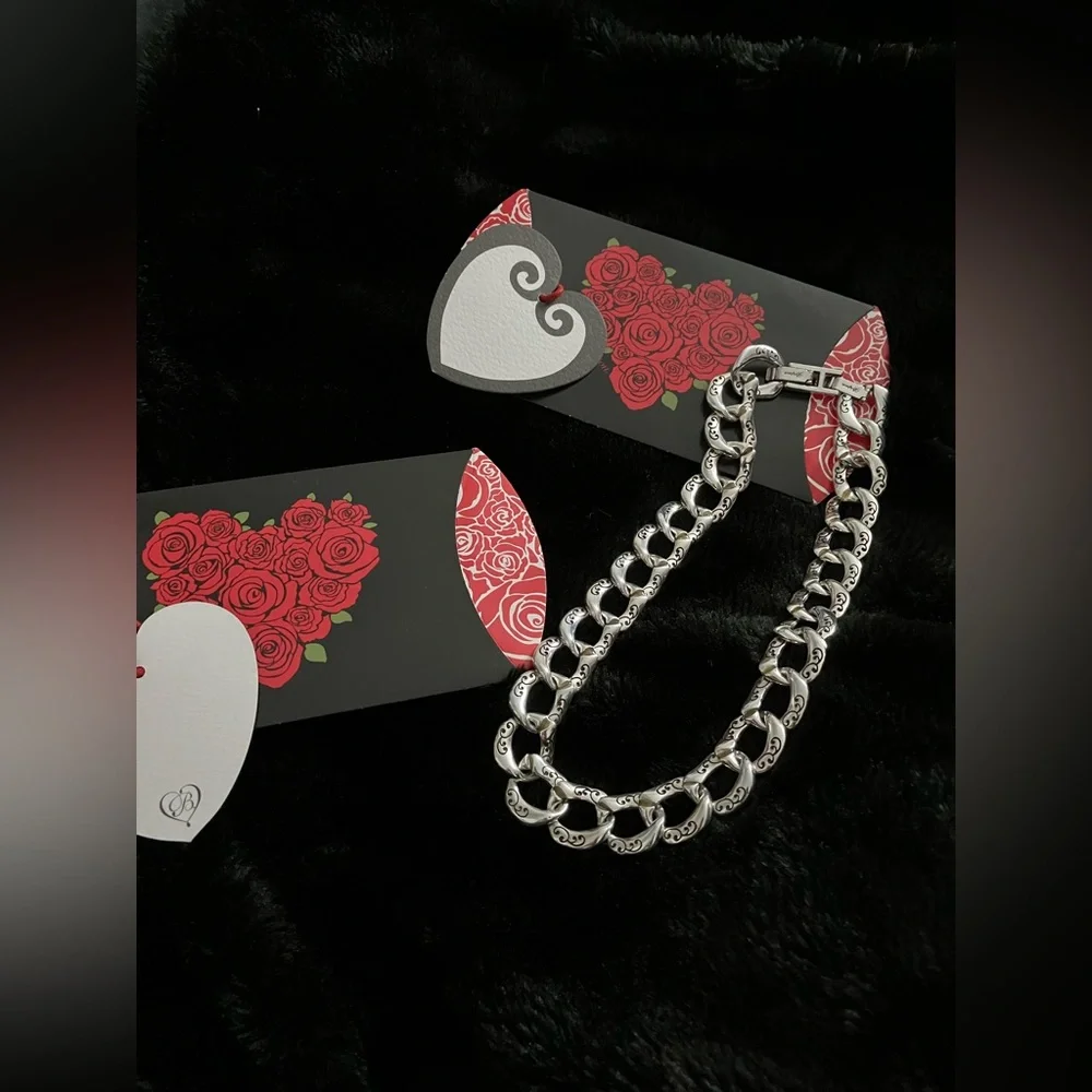 Brighton 💕 Beautiful Engraved on Front and Back Chain Link Necklace w/ Wrapping - Picture 5 of 9